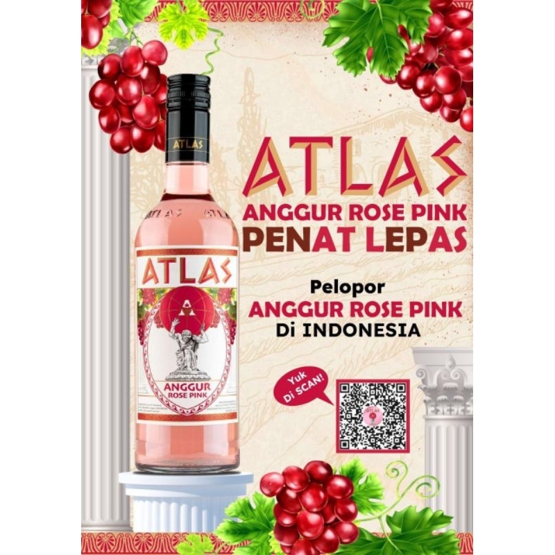 

New Terbaru !! ATLAS Anggur Rose Pink Penat Lepas Minuman Kekinian Enak Segar 100 % ORIGINAL