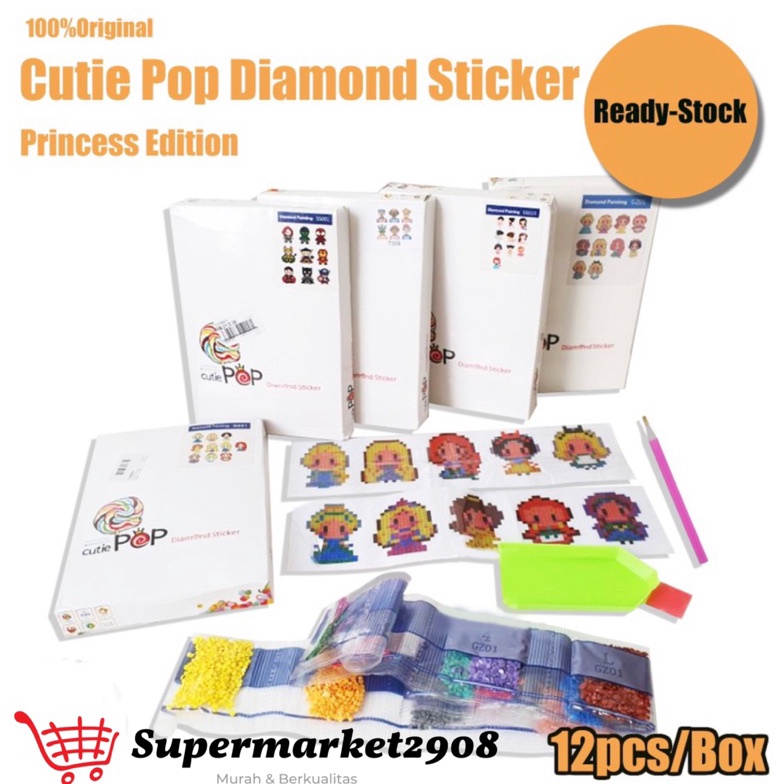 

PAKET HEMAT Mainan Anak Sticker DIY Diamond Cutie Pop Sticker Motif Princess Edukasi Painting Sticker Murah Sticker Korea