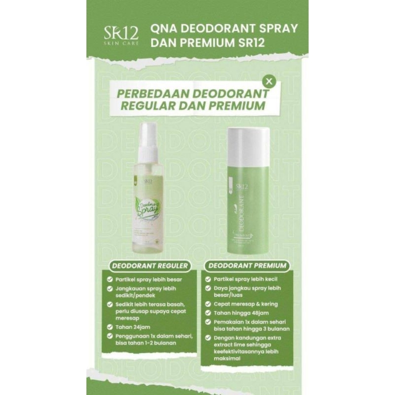 DEODORANT SR12 Penghilang Bau Badan ( EKSTRA LIME ) 60ml / DEO SR12/ MENCERAHKAN KETIAK HITAM / BAU 