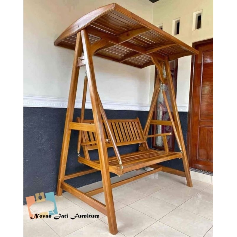 ayunan kayu jati | ayunan teras rumah | ayunan taman