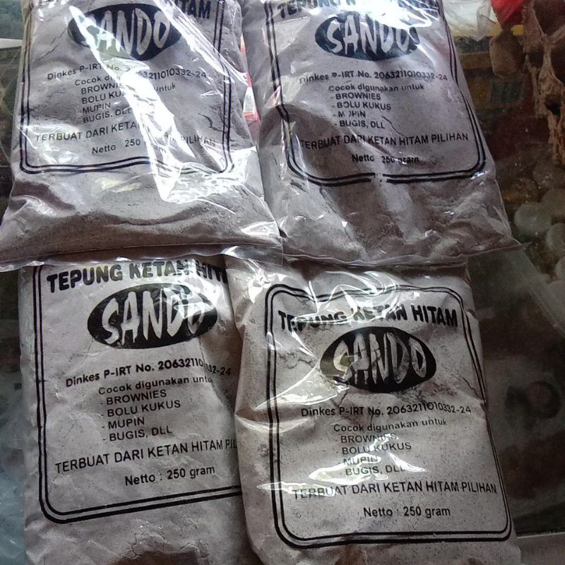 

tepung ketan hitam sando 250 gram