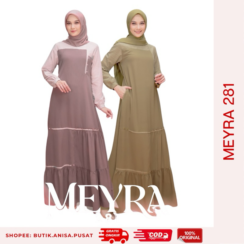 PUSAT - SEPLY Gamis Meyra 281 Misted Yellow, Dusty Pink