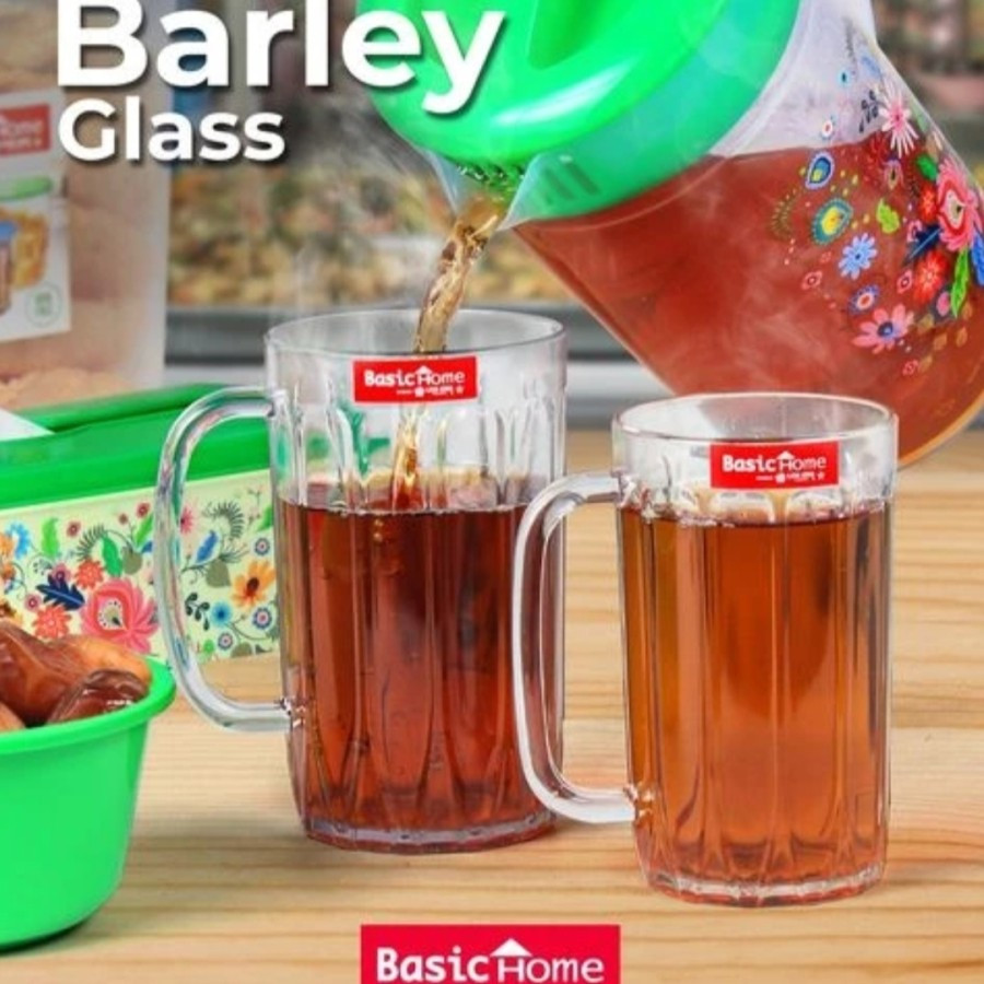 Gelas Minuman Plastik Handle Mug BGL-5 Barley Glass 450ml/basic
