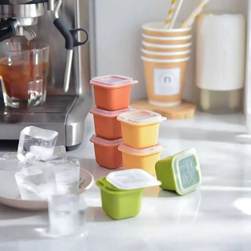 39 Cetakan Es Batu Bentuk Kotak Kecil Dengan Tutup / Alat Pencetak Puding Agar-Agar Jelly Cokelat Yo