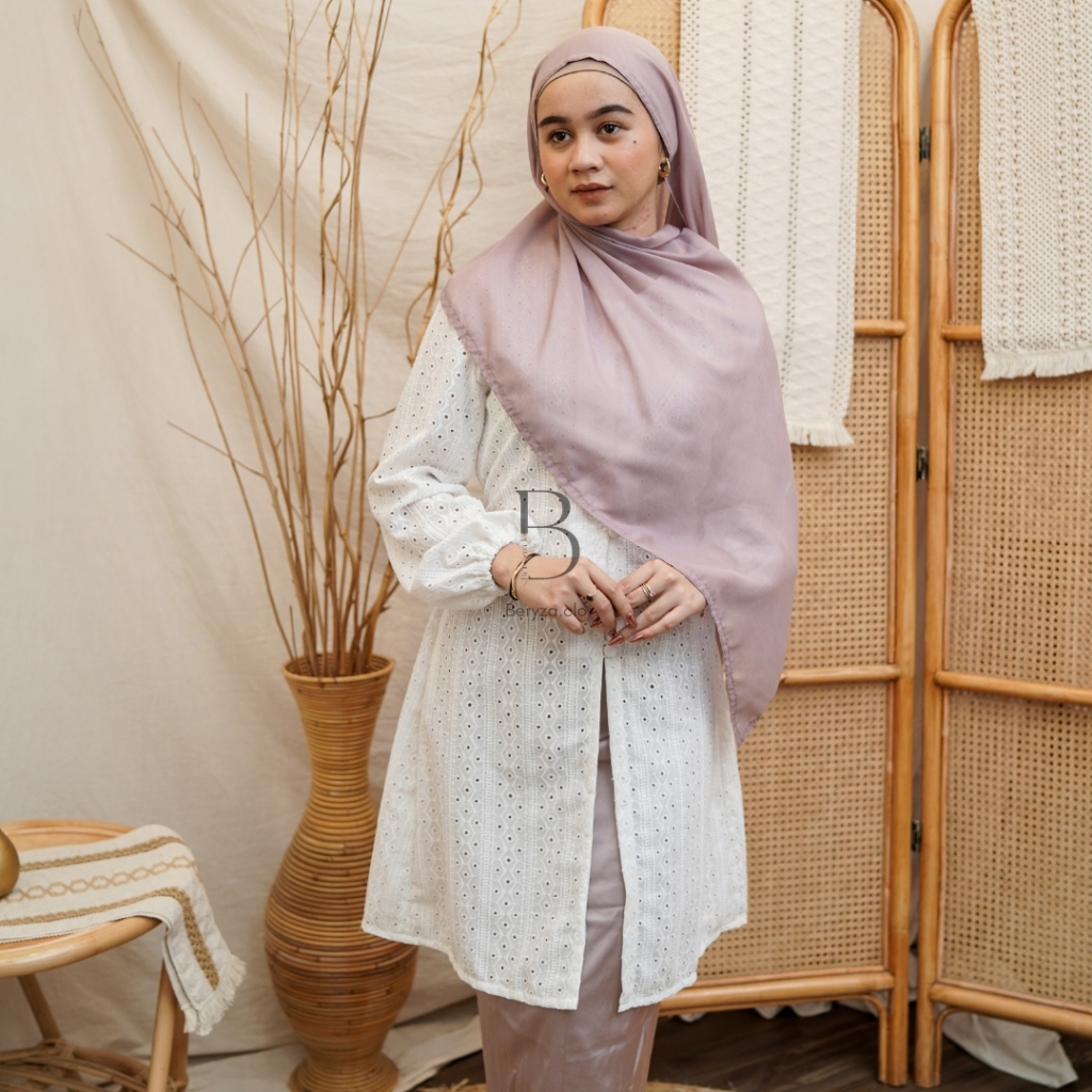 EIJAZ TUNIK COTTON BORDIR ATASAN WANITA KONDANGAN LD 100 - 120 OUFIT LEBARAN BAJU PESTA BRIDESMAID T