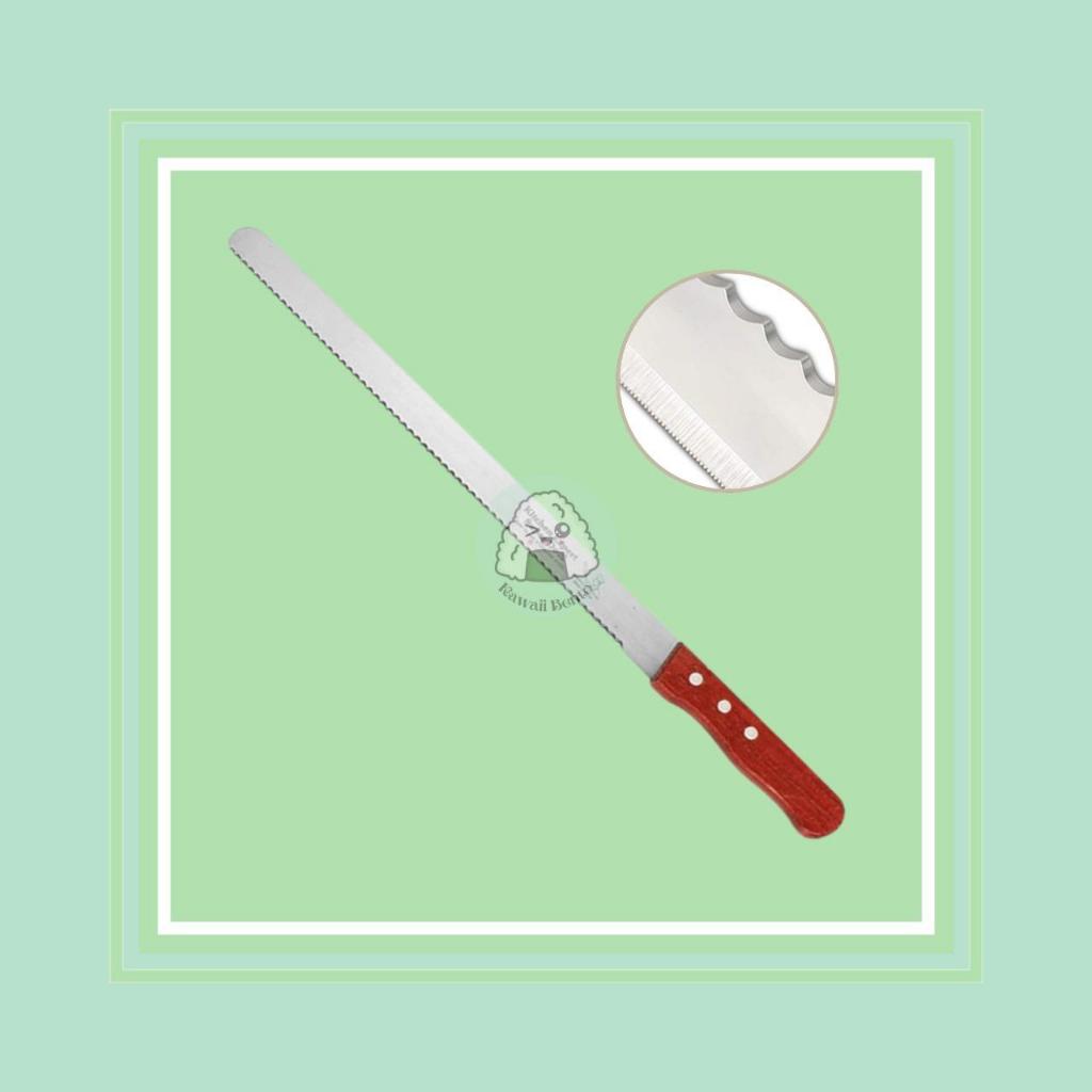 BREAD KNIFE DOUBLE SIDED 12" pisau roti pisau kue wedding cake bread pisau ulang tahun peralatan
