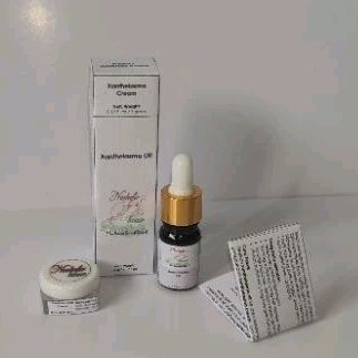 Xanthelasma Cream 5gr dan Xanthelasma Oil 5ml  Paket Kecil Untuk Xanthelasma Penghilang Lemak Ampuh