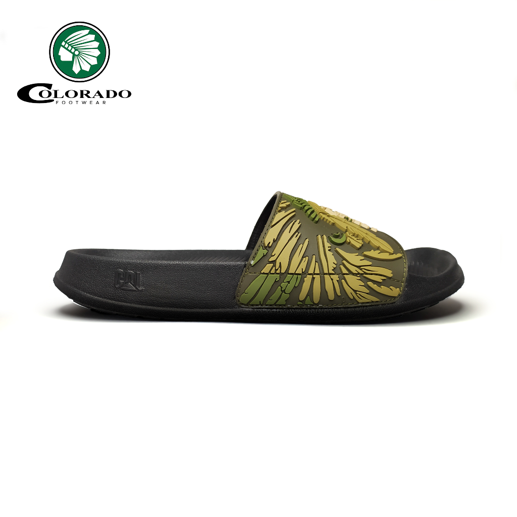 Sandal Selop Pria Wanita Rubber Barnett Colorado - Apache - Olive