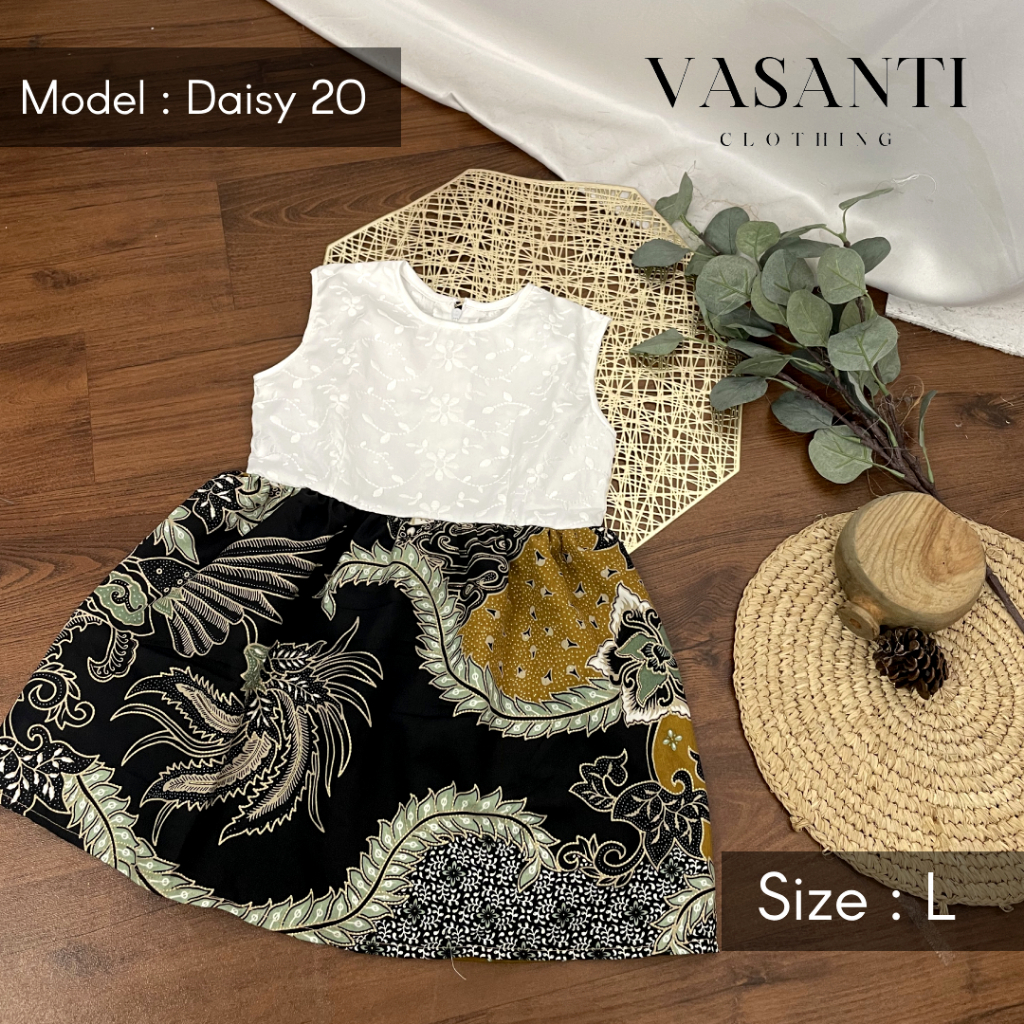 DRESS BATIK ANAK PEREMPUAN MODERN UKURAN L