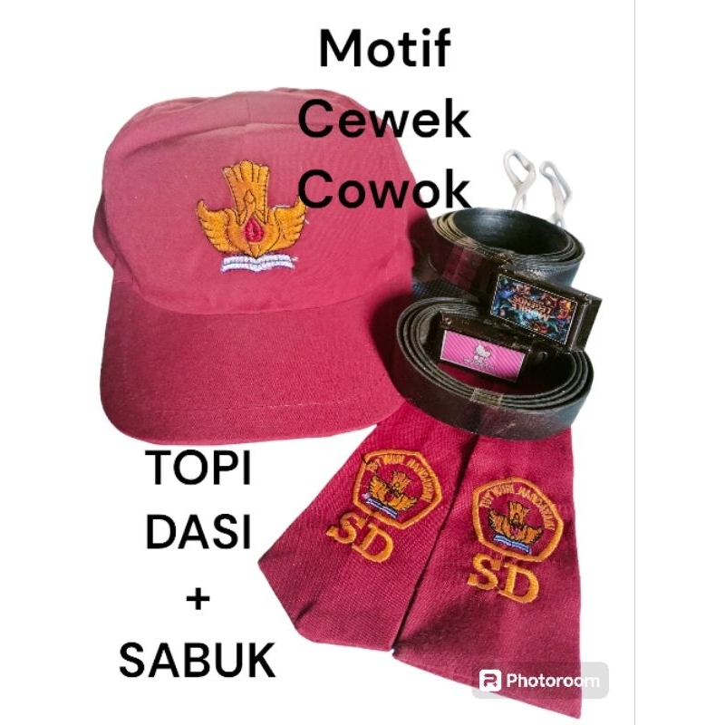 TOPI DASI SABUK //TOPI SD //DASI SD