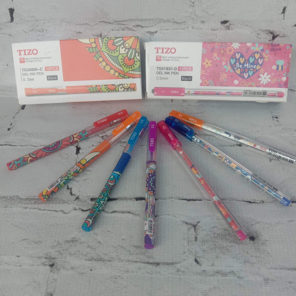 

[12PCS] BULPEN TIZO GEL HITAM 0.5MM