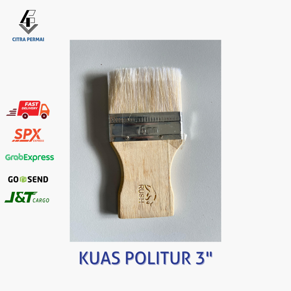 

KUAS CAT KHUSUS POLITUR VERNIS 3" / KUAS CAT POLITUR / KUAS POLITUR