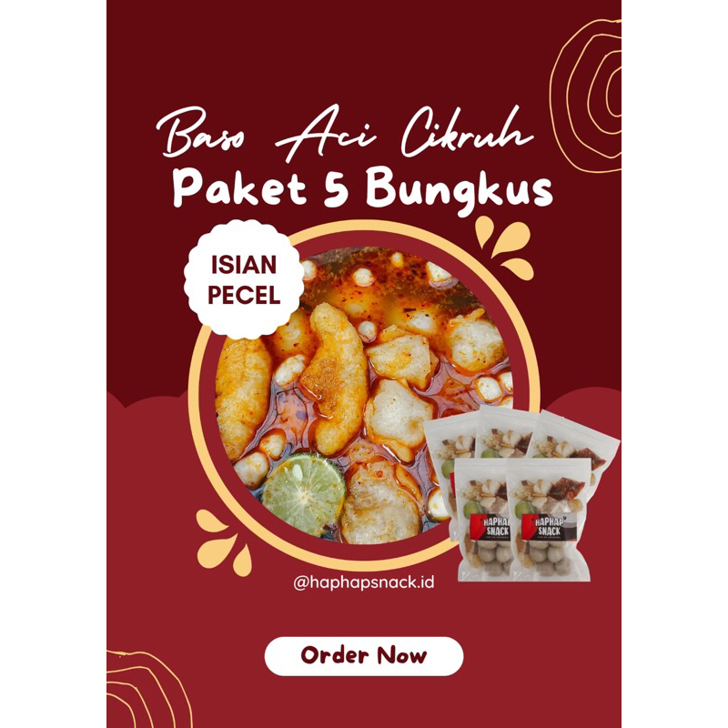 

PAKET MURAH BASO ACI ISI 5bks RASA PECEL