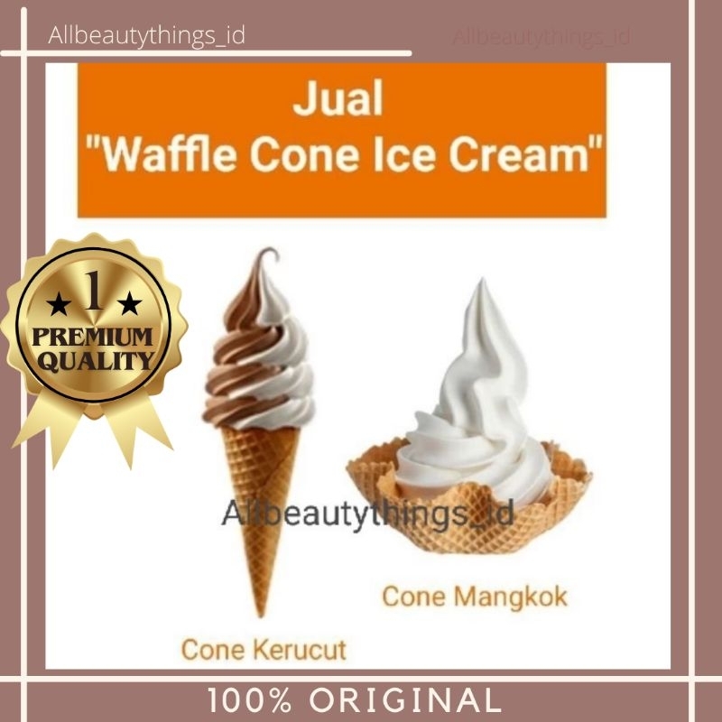 

Cone waffle ice cream PREMIUM es krim sugar waffel