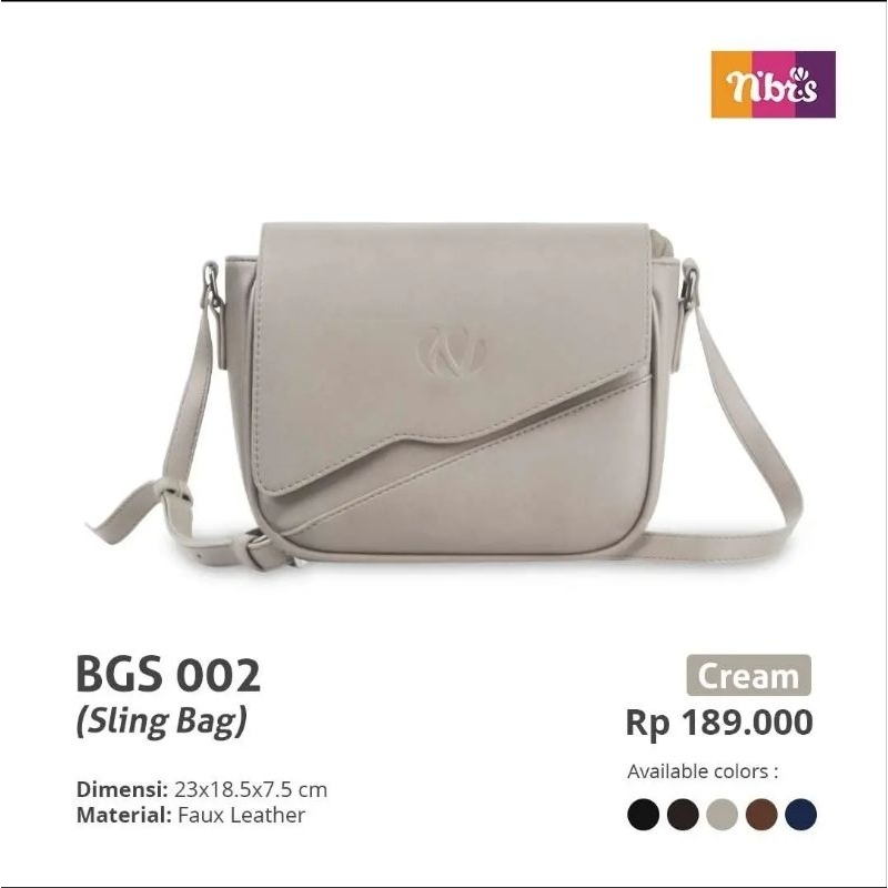 SLING BAG TAS SELEMPANG WANITA NIBRAS BGS 002