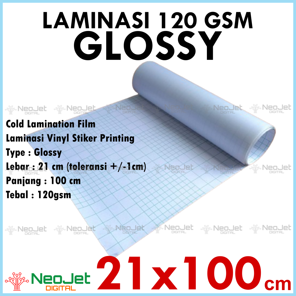 

Sample Laminasi Dingin 120 gsm Glossy Matte 21 x 100 cm meteran meter