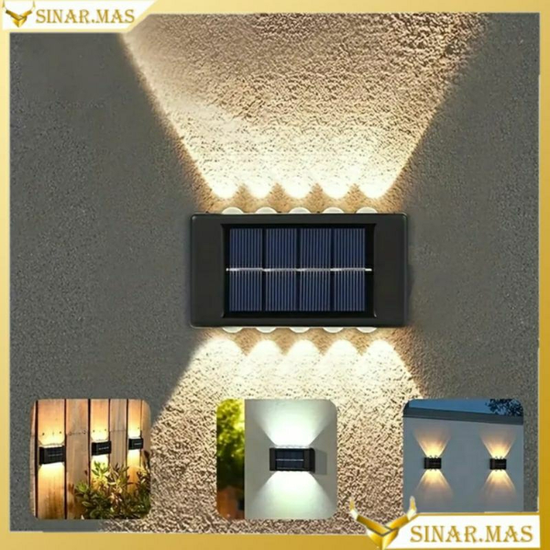 Lampu Taman Tenaga Surya COB Sensor Light LED Solar Lamp Lampu Dinding Lampu Taman Lampu Tiang Teras