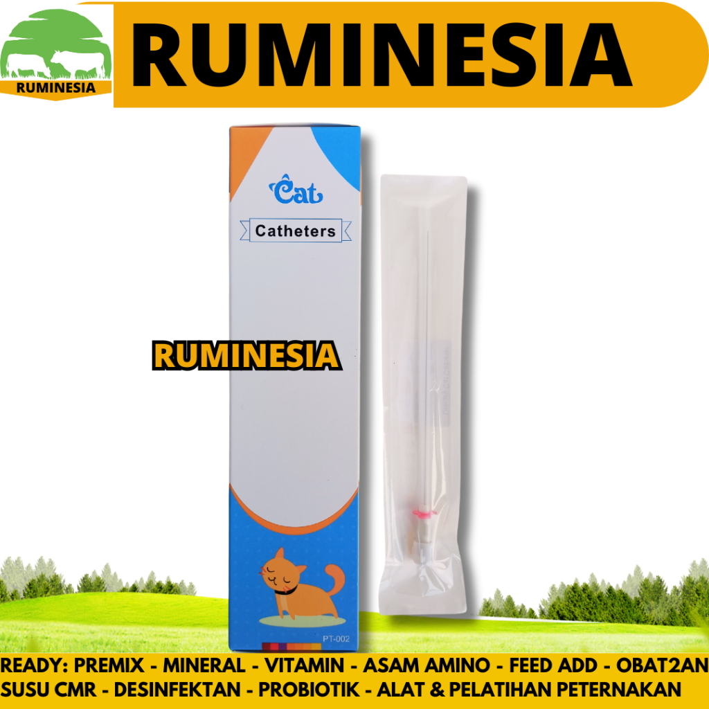 PROMO KATETER KUCING With Stylet - Kateter Kucing Jantan Cat Catheter With Stylet - Side Open Ukuran