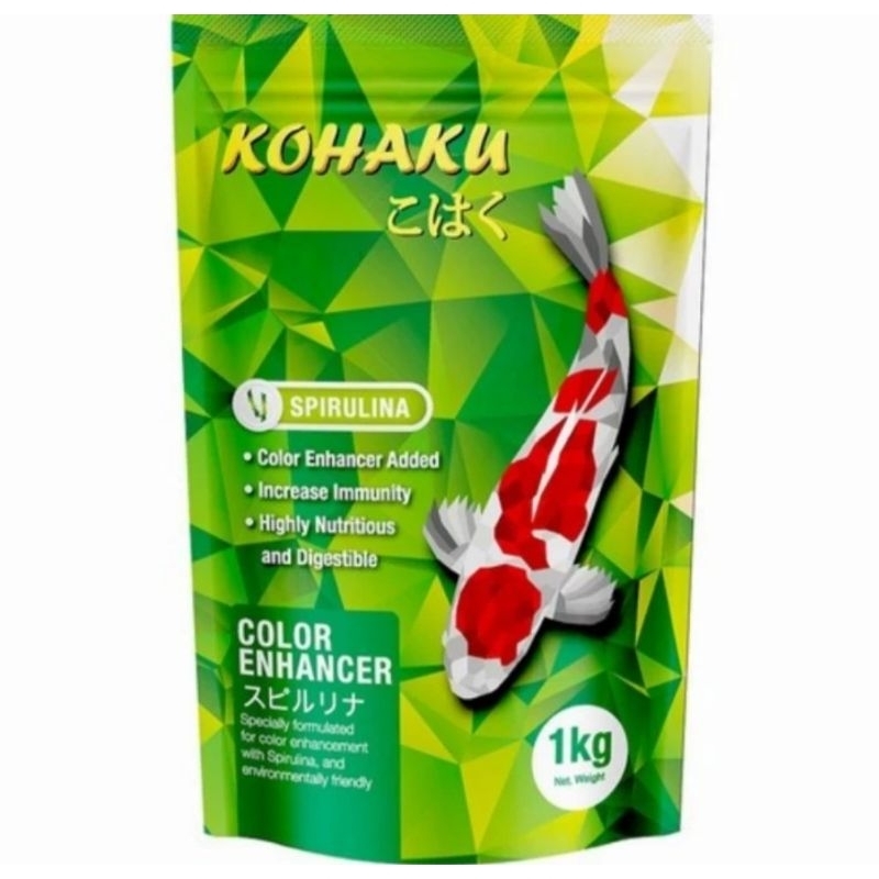 Kohaku Spirulina Pakan Ikan Koi ukuran M / L pelet ikan koi