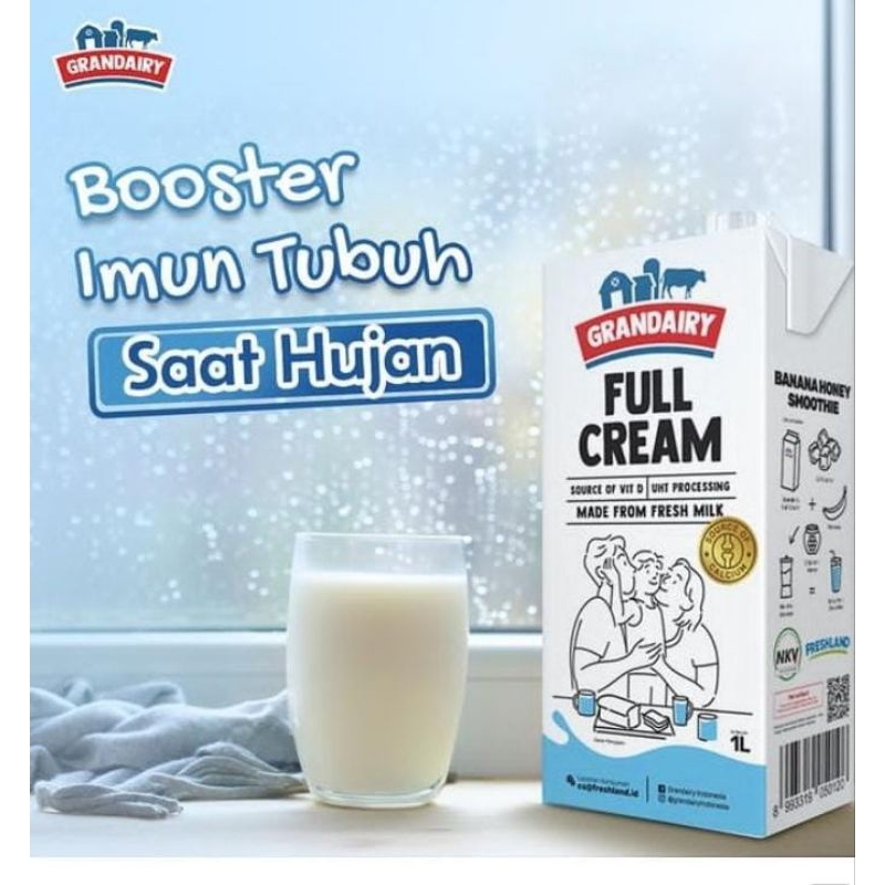 

Grandairy Susu UHT Fullcream Kemasan 1liter