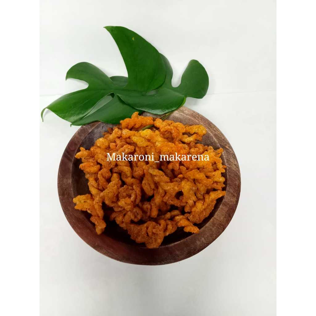 

Makaroni Makarena Spiral Cemilan Kering Renyah Kriuk Makroni Bantet 100gr