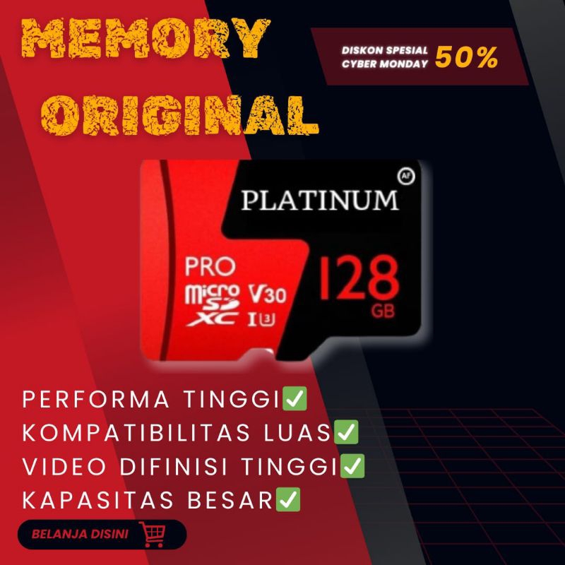MEMORY CARD PLATINUM  8gb 16gb 32gb 64gb 128gb memory card memory platinum memory terbaik memory ori