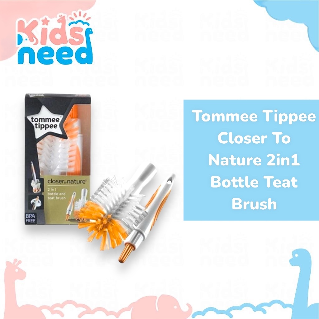 Tommee Tippee Closer To Nature 2 in 1 Bottle Teat Brush /Sikat Botol Bayi/Sikat Botol Tommee Tippe