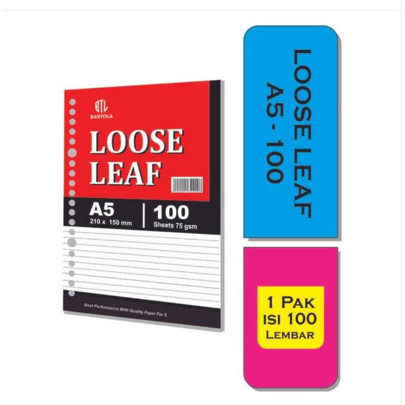 

Loose leaf a5 100 kertas 70 gr tebal