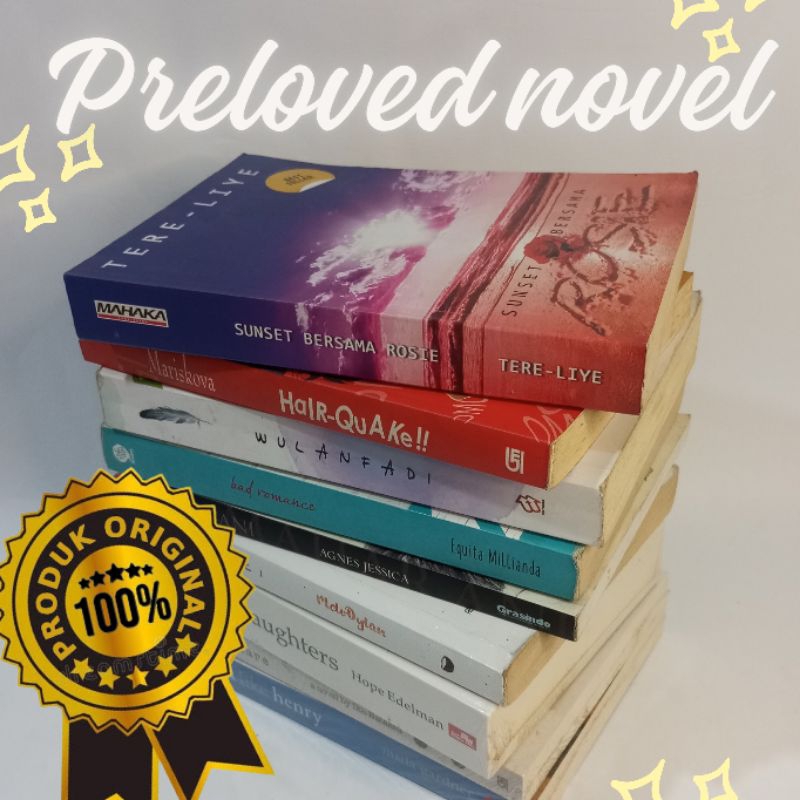 Buku novel original bekas murah. obral novel preloved mulai dari 10.000an