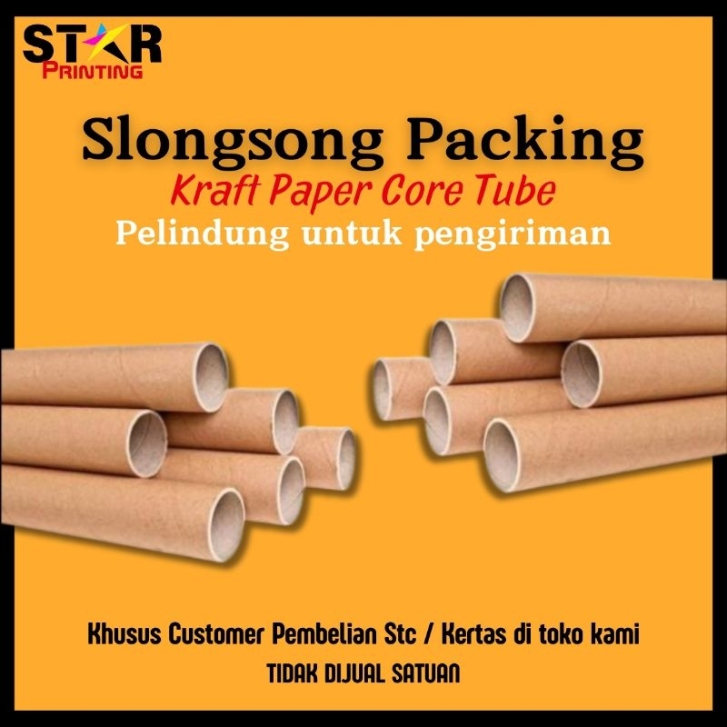 

EXTRA PACKING / SLONGSLONG PACKING / TAMBAHAN PACKING KRAFT PAPER TUBE CORE / PELINDUNG UNTUK PENGIRIMAN STIKER / POSTER / KERTAS LEMBARAN