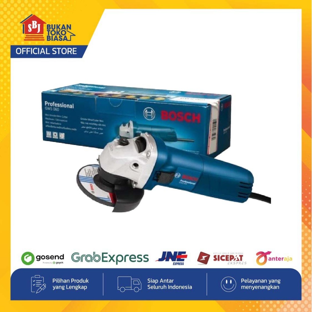 BOSCH mesin gerinda GWS-060 4inc mini grinder 375.6K0 GWS 060