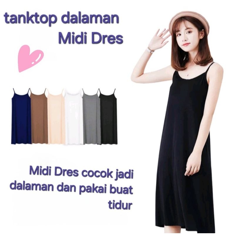 Tanktop dres wanita tali kecil/Dres mini sexy /Dres camisoles santai