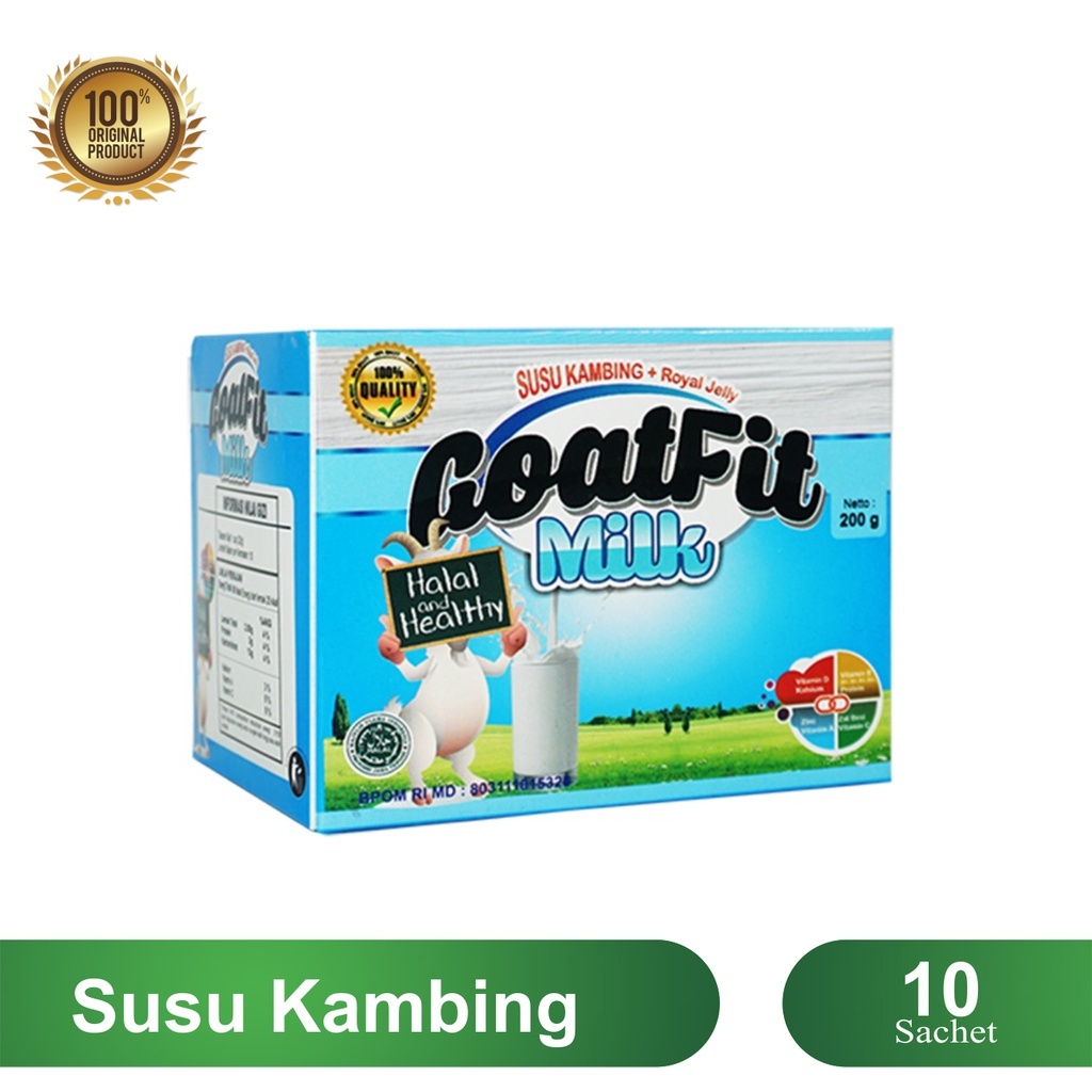 

Goatfit Milk Sachet isi 10 Sachet | Susu Kambing Plus Royal Jelly