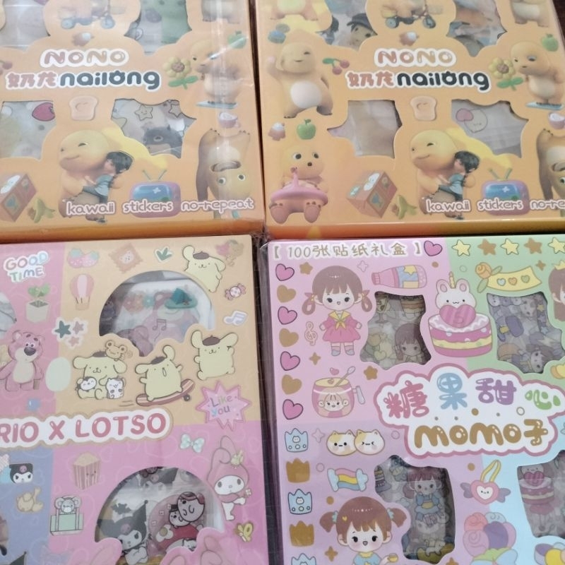 

Sticker Korea Box isi 100 lembar waterproof - Stiker karakter momo, nailong, sanrio, lotso tahan air