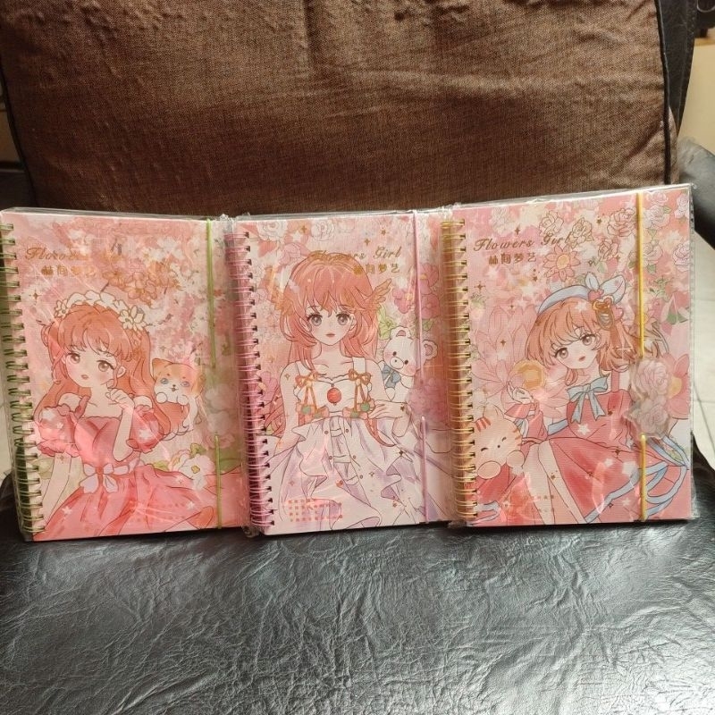 

Notebook ring binder spiral A5 anime classic girl buku tulis