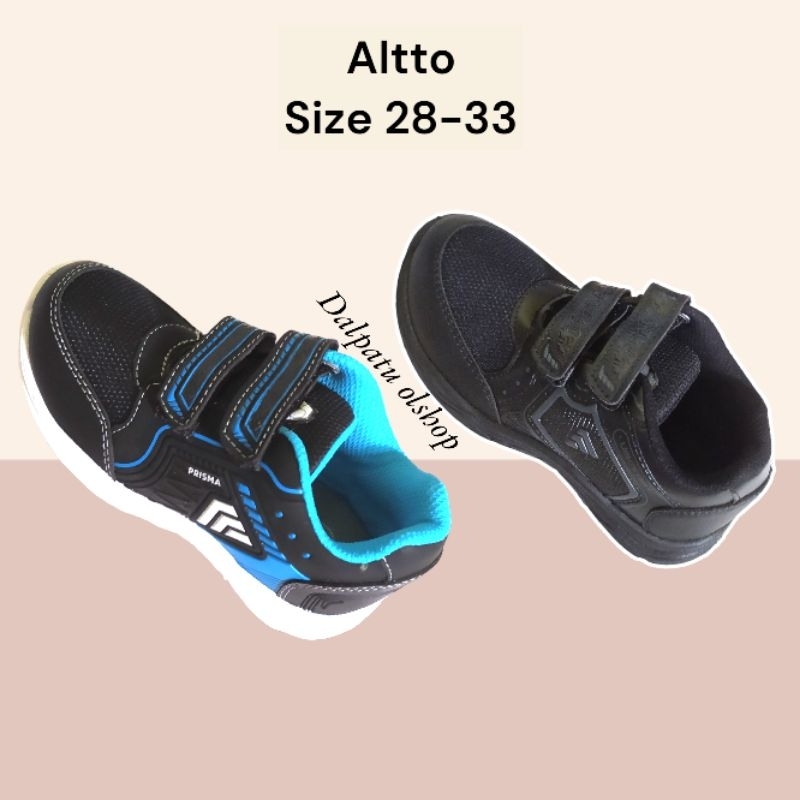 sepatu anak TK SD ALTTO hitam dan warna