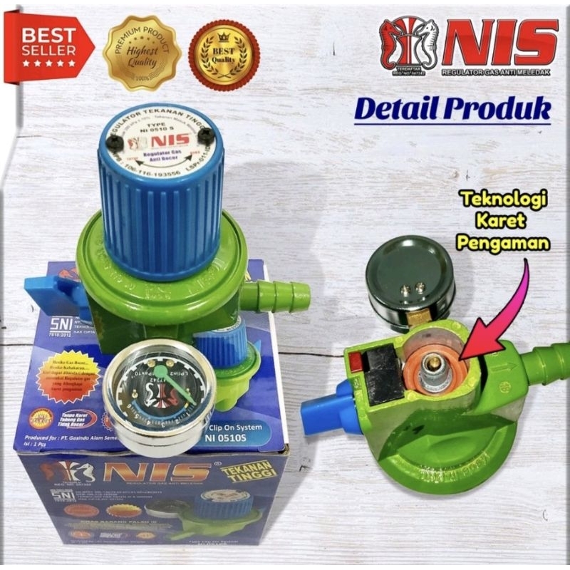 REGULATOR GAS NIS TEKANAN TINGGI METER