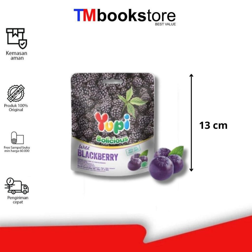 

YUPI BOLICIOUS BLACKBERRY 40GR