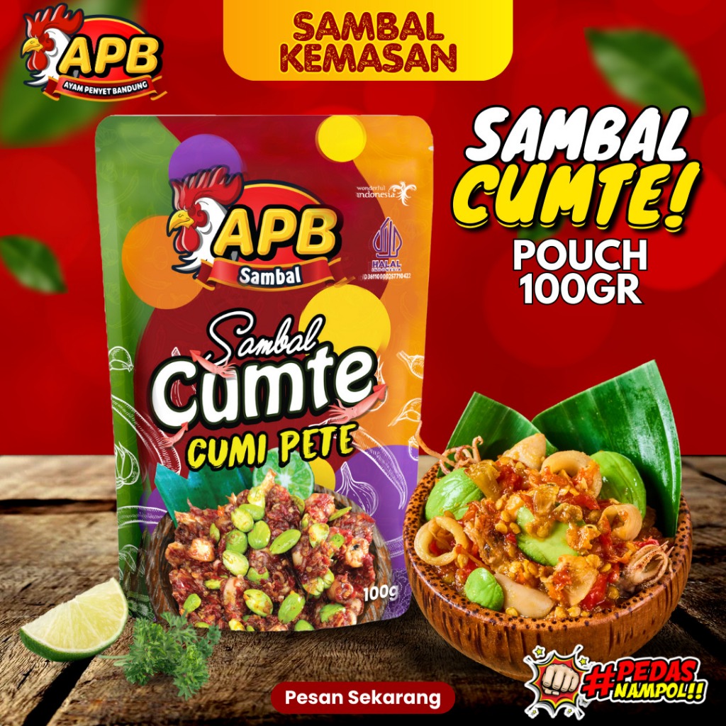 

SAMBAL CUMTE / SAMBAL CUMI PETE / SAMBAL HOMEMADE / SAMBAL VIRAL - 100gr