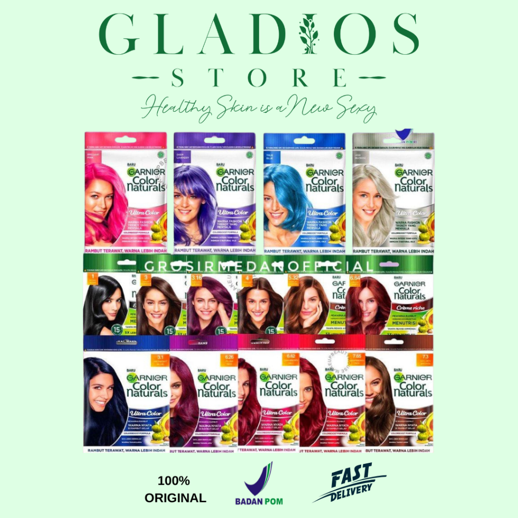 Gladiosstoree - GARNIER Color Naturals Hair Ultra Color Crème Riche Express Cream Hair Colors SACHET