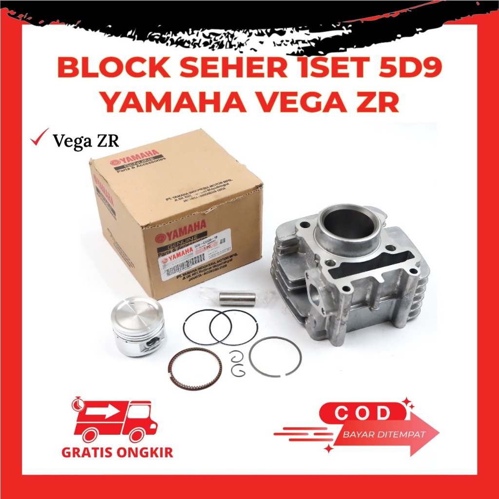 Blok Seher Mesin Motor Yamaha Vega ZR - Blok Seher 1 Set Motor Vega ZR Kode 5D9