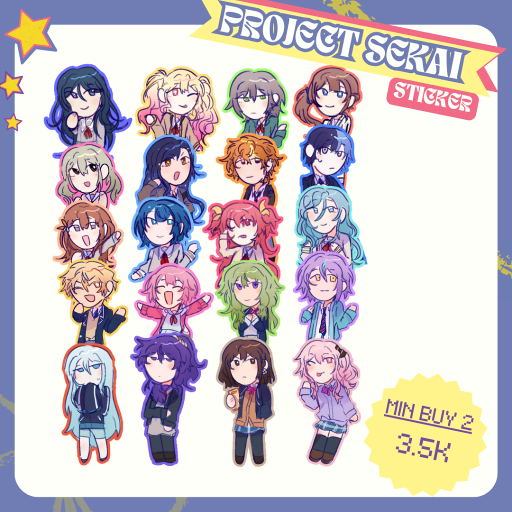 

[Min buy 2 pcs] Project Sekai Sticker || Fanmerch