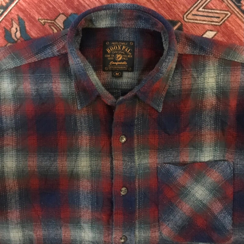 Kemeja Flannel Wol Boon Pal Veterano Red ( M )