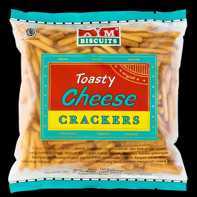 

AIM toasty cheese crackers 80g - aim crackers stick keju - aim biskuit stik keju