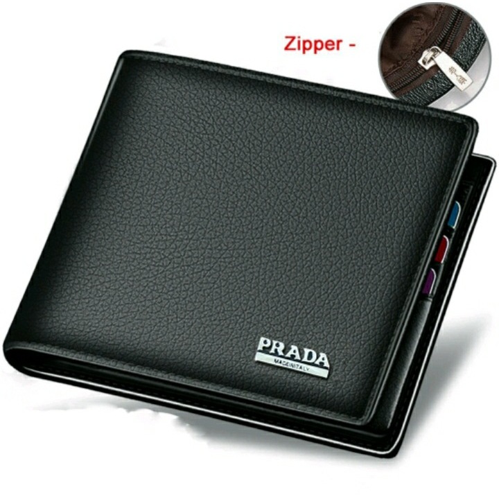 Dompet Kulit Pria Dompet Kulit Sintetis Dompet Lipat Pria Prada