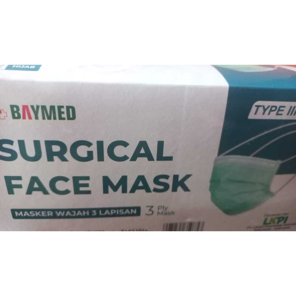 Masker Medis 3Ply Baymed Earloop Hijab / Masker Hijab