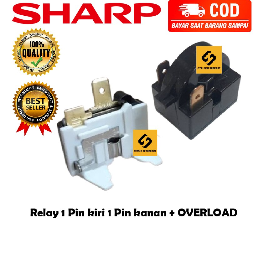 Relay Overload Kulkas SHARP 2 Pintu