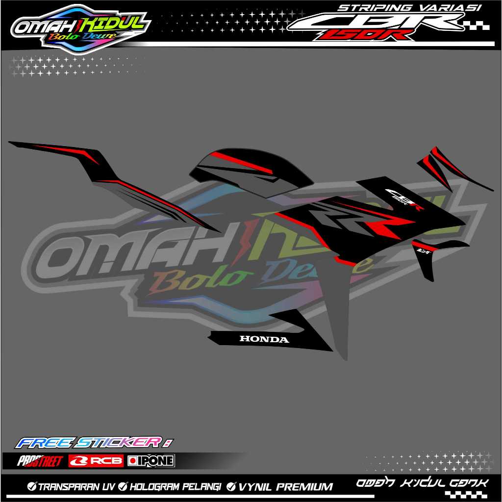 STRIPING VARIASI MOTOR CBR 150 R / STICKER LIST VARIASI MOTOR HONDA CBR 150R