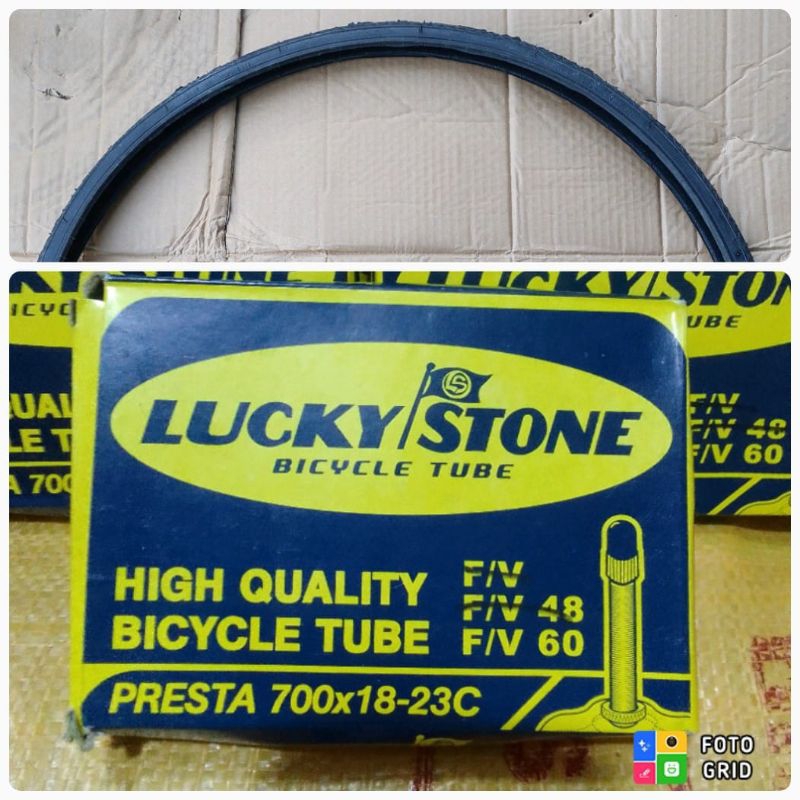 Ban Luar+Dalam Sepeda Fixie 700x23C/700×18-23C LUCKY STONE