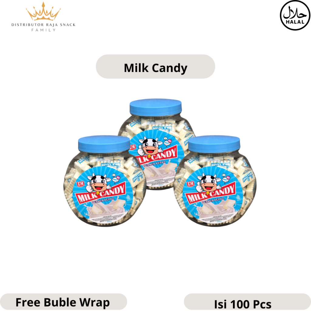 Dsm Milk Candy Permen Susu 1 Toples Isi 100pcs @5gram